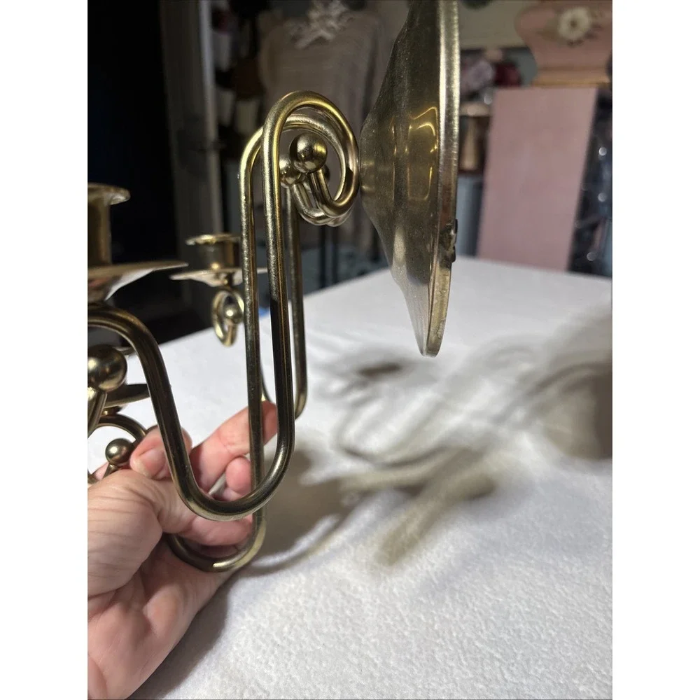 Brass Sconce Homeco Candle Holder Wall‎ Mount Home Decor